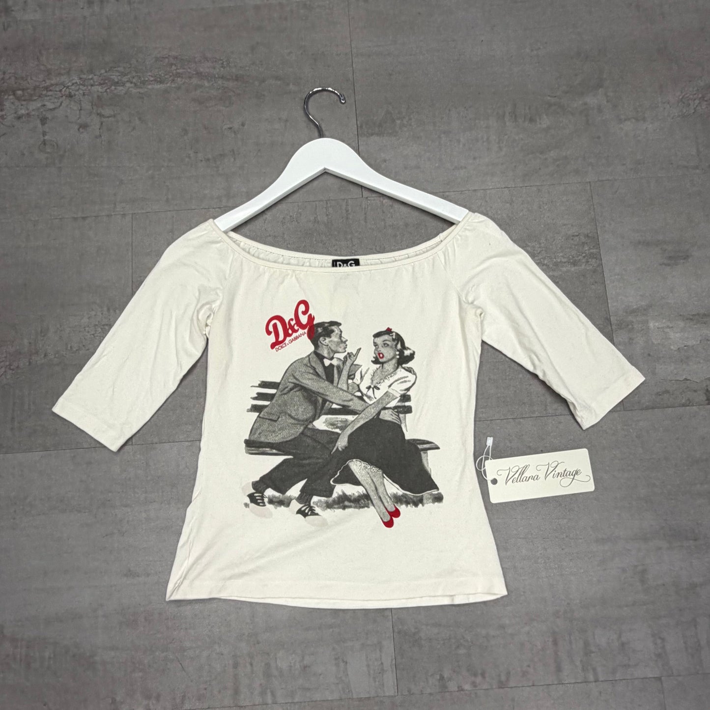 D&G Graphic 1/2 Sleeve Top