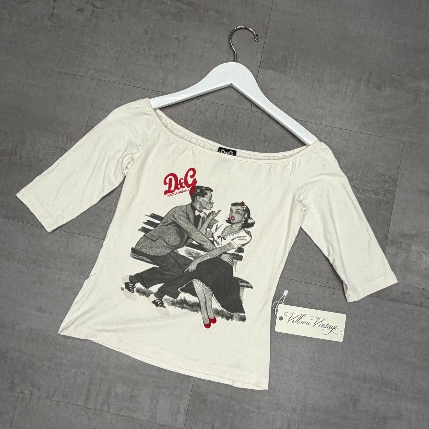 D&G Graphic 1/2 Sleeve Top
