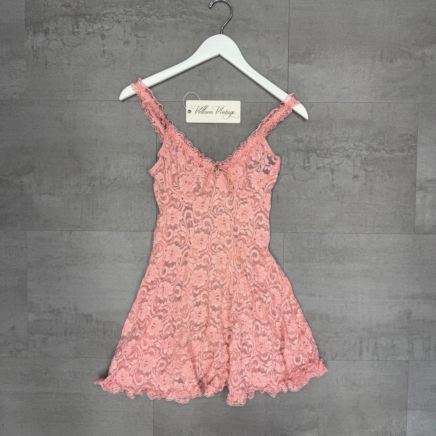 Pink Lacy Babydoll Skater Dress