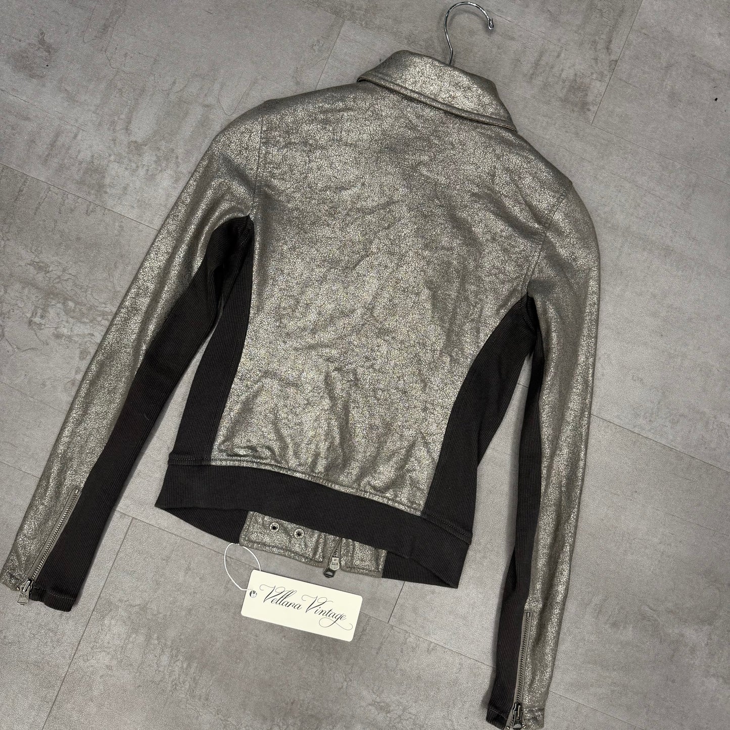 Silver Metallic Asymmetrical Jacket
