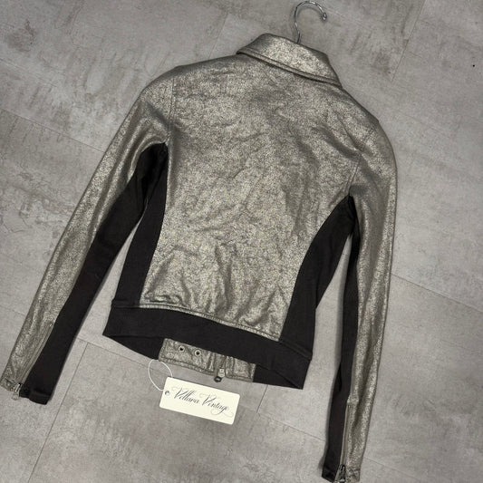 Silver Metallic Asymmetrical Jacket