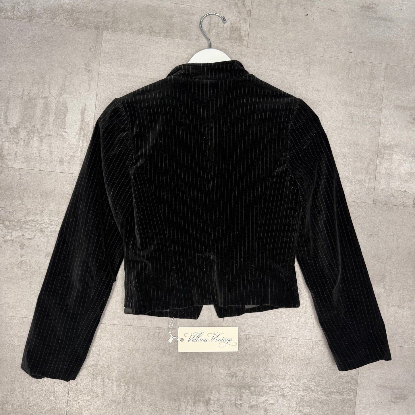 Velvet Pinstripe Blazer Jacket