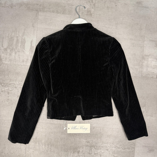 Velvet Pinstripe Blazer Jacket
