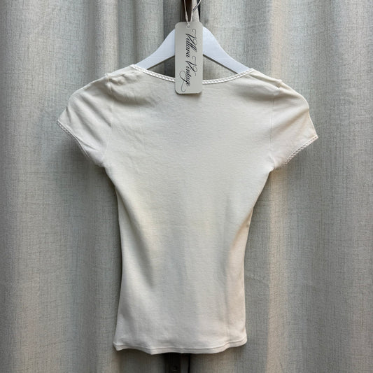 Dolce & Gabbana White Waffle Knit T-Shirt