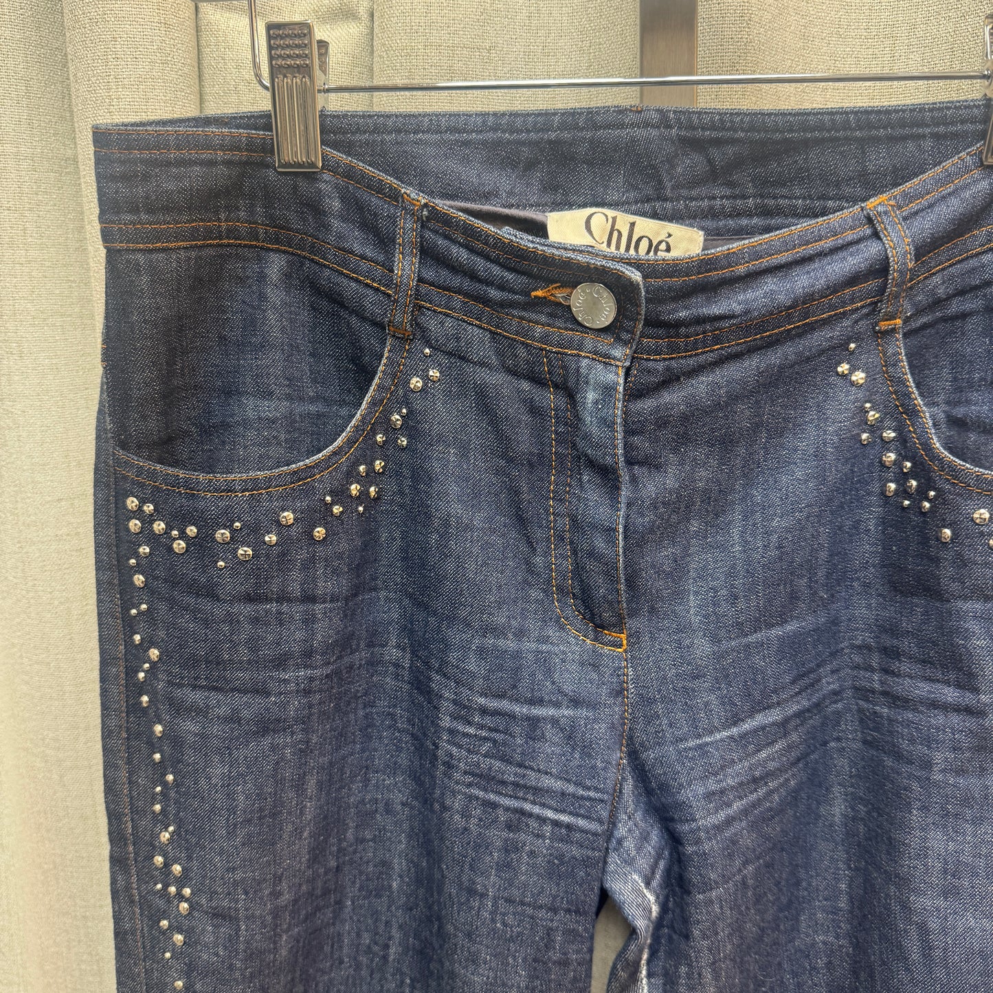 Chloé S/S 2001 by Stella McCartney Studded Flare Jeans