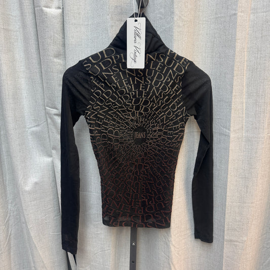 Plein Sud Mesh Optical Illusion Turtleneck Long Sleeve