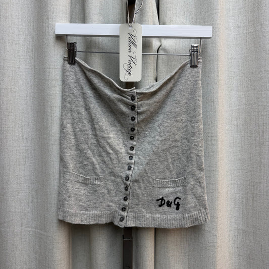 Grey D&G Tube Top and Cardigan Set