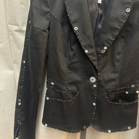 Moschino Button Embellished Black Blazer