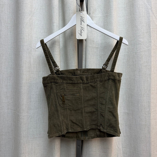 D&G Green Corduroy Corset