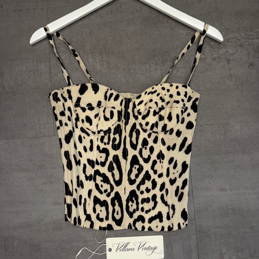 D&G Leopard Print Bustier Top