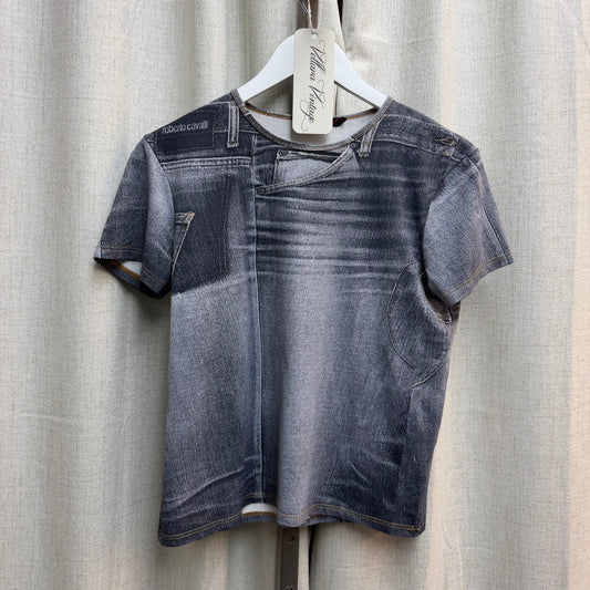 Roberto Cavalli Denim Print T-shirt