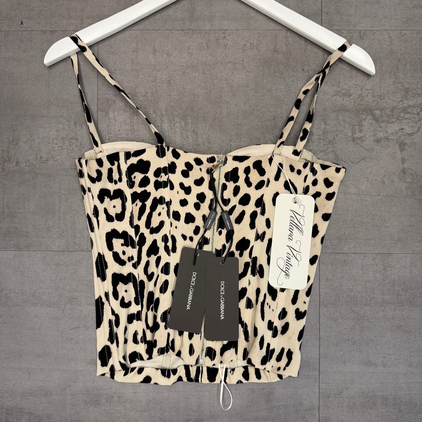 D&G Leopard Print Bustier Top