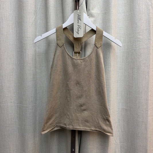 Tan Ralph Lauren Tank with Suede Straps & Silver Buckle