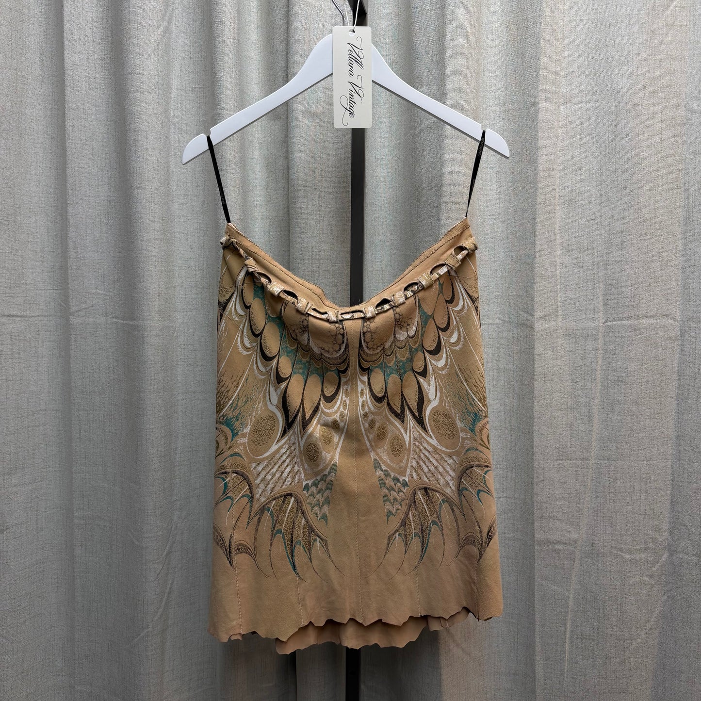 Roberto Cavalli Suede Midi Skirt