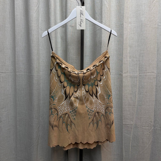 Roberto Cavalli Suede Midi Skirt