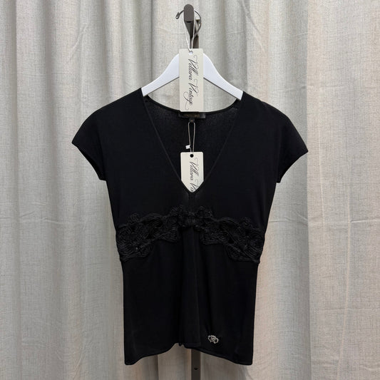 Roberto Cavalli Black Deep V Top