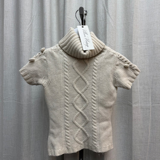 Cable Knit Short Sleeve Sweater