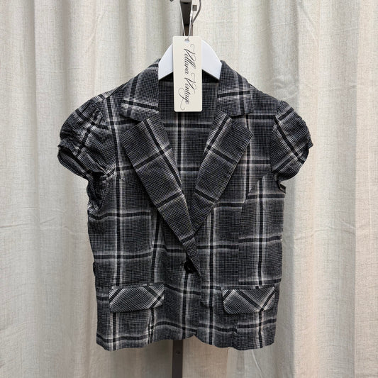 Plaid Cropped Vest