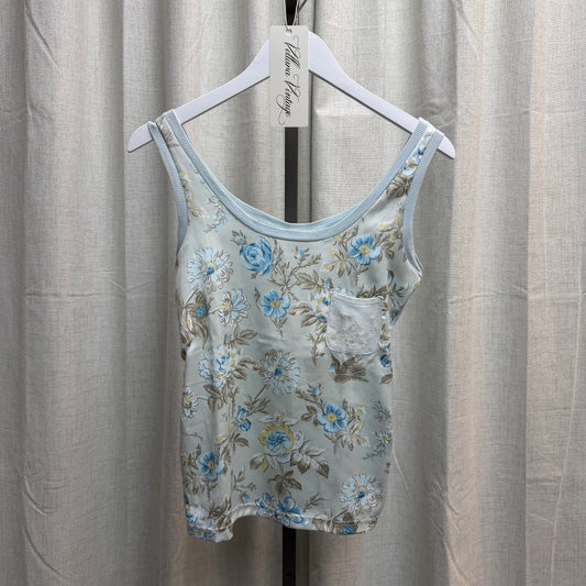 D&G Baby Blue Floral Pocket Top
