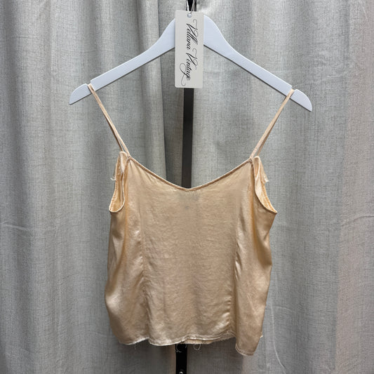 See by Chloé Blush Silk Ruffle Tank Top