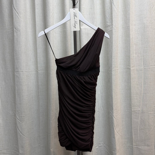 BCBGMAXARIA Brown Ruched Mini Dress