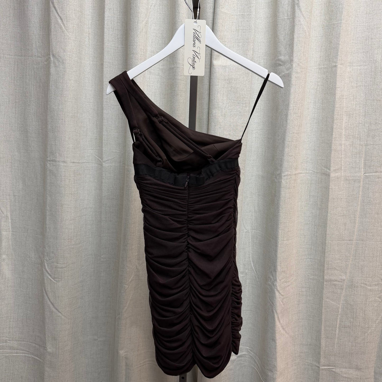 BCBGMAXARIA Brown Ruched Mini Dress