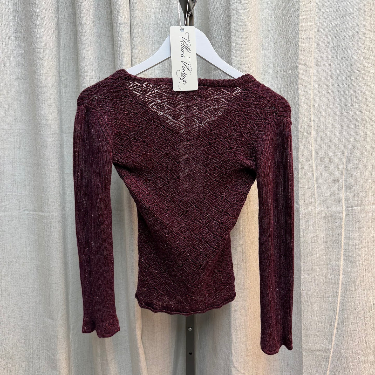 D&G Maroon Embroidered Cardigan