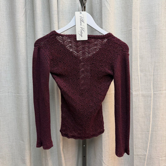 D&G Maroon Embroidered Cardigan