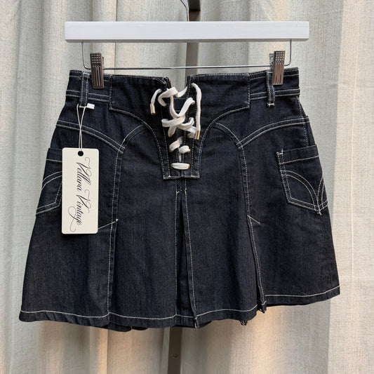 D&G Denim Pleated Mini Skirt
