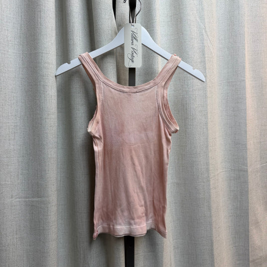 Pink Floral Embellished Rib Knit Tank