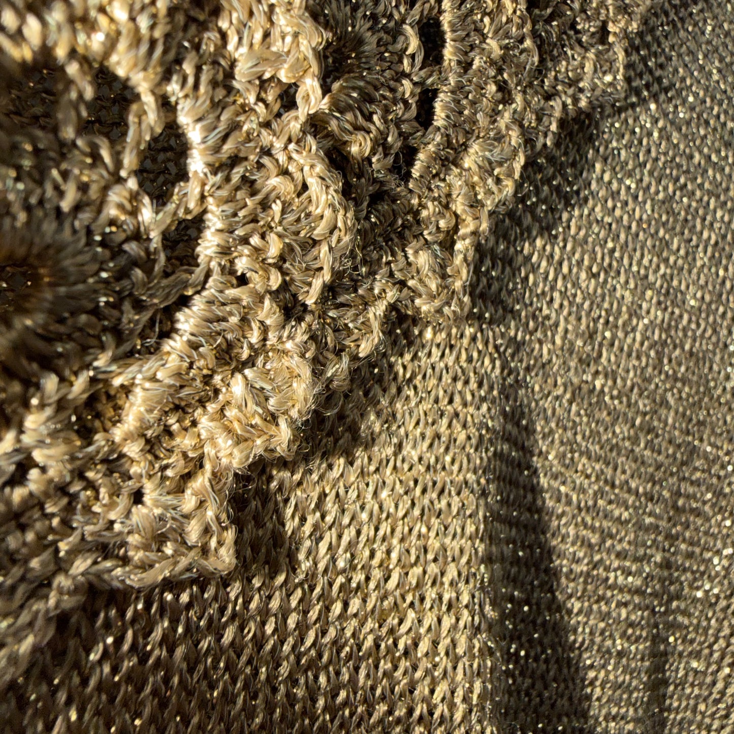 Gold Knit and Crochet D&G Top