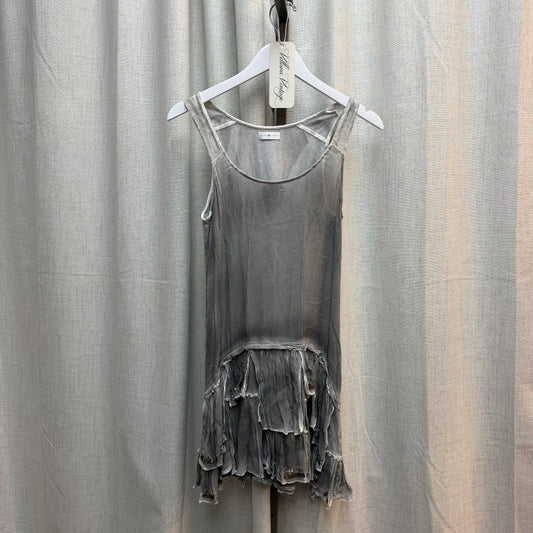 Grey Cache Ruffled Mini Dress