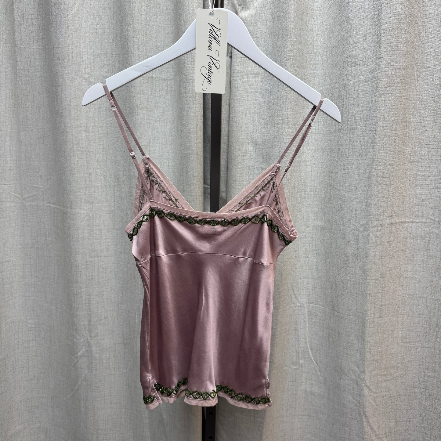 Dusty Rose Silk Beaded Cami