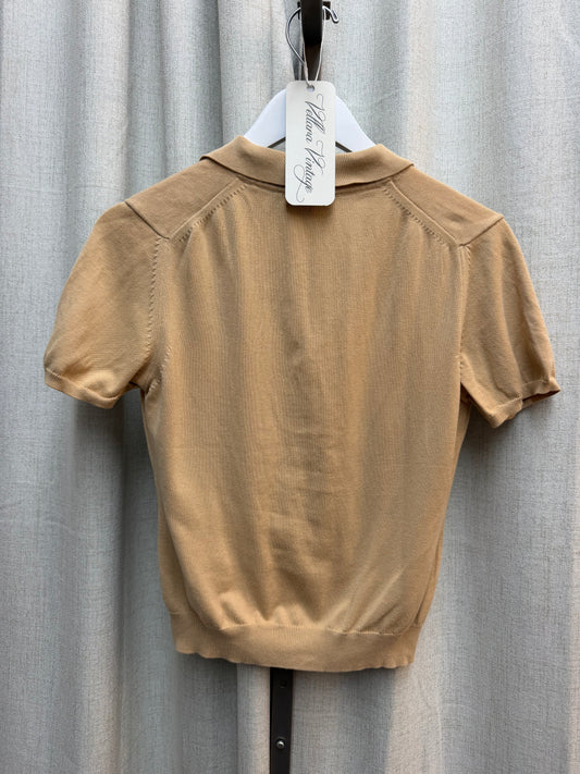 Burberry Tan Button Down Blouse