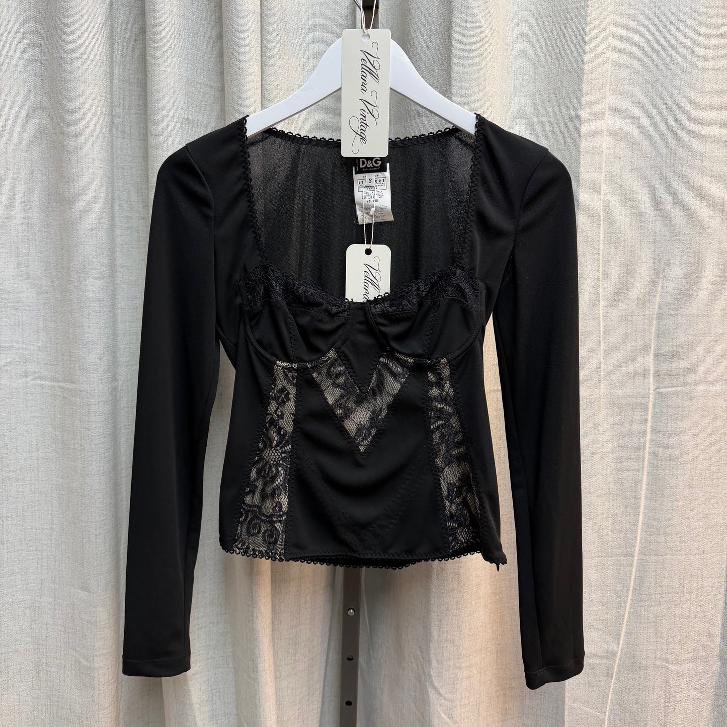 D&G Long Sleeve Bustier Top