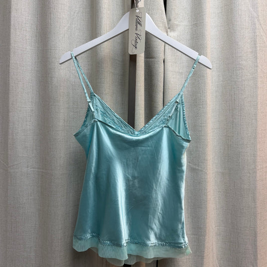 Turquoise Satin Beaded Cami