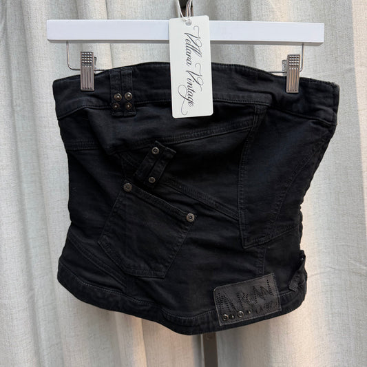 Morgan De Toi Engineered Denim Tube Top