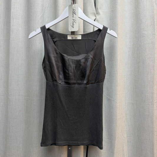 Brunello Cucinelli Grey Satin & Knit Top