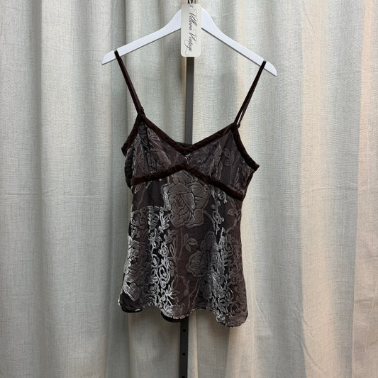 Tommy Hilfiger Brown and Mauve Velvet & Satin Cami
