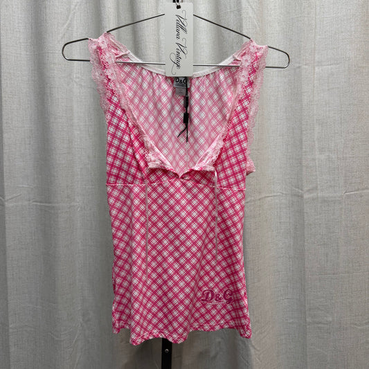 D&G Underwear Pink Plaid Cami