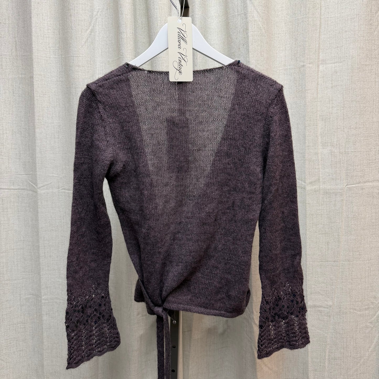 Purple Knit Wrap Top