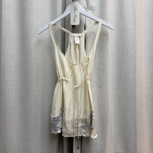 Diesel Cream 100% Silk Sinched Top