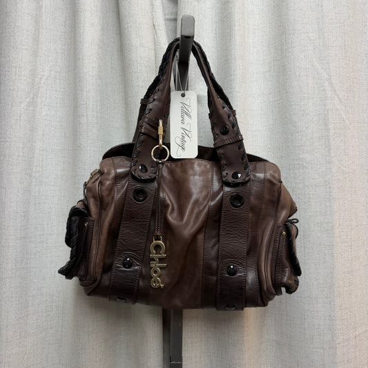 Chloé Brown Leather Silverado Shoulder Bag