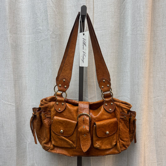 Dolce & Gabbana Cognac Brown Pocket Shoulder Purse