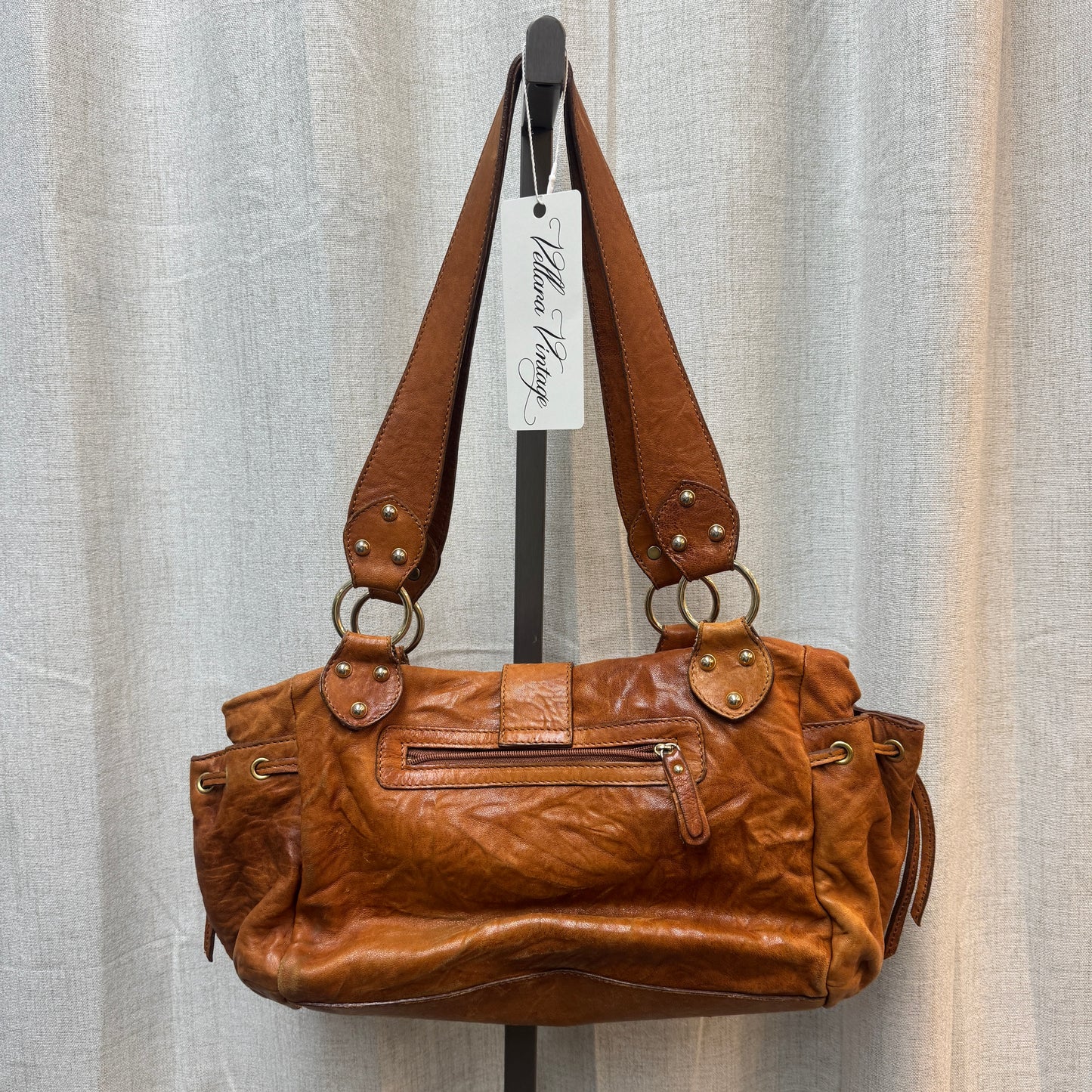 Dolce & Gabbana Cognac Brown Pocket Shoulder Purse