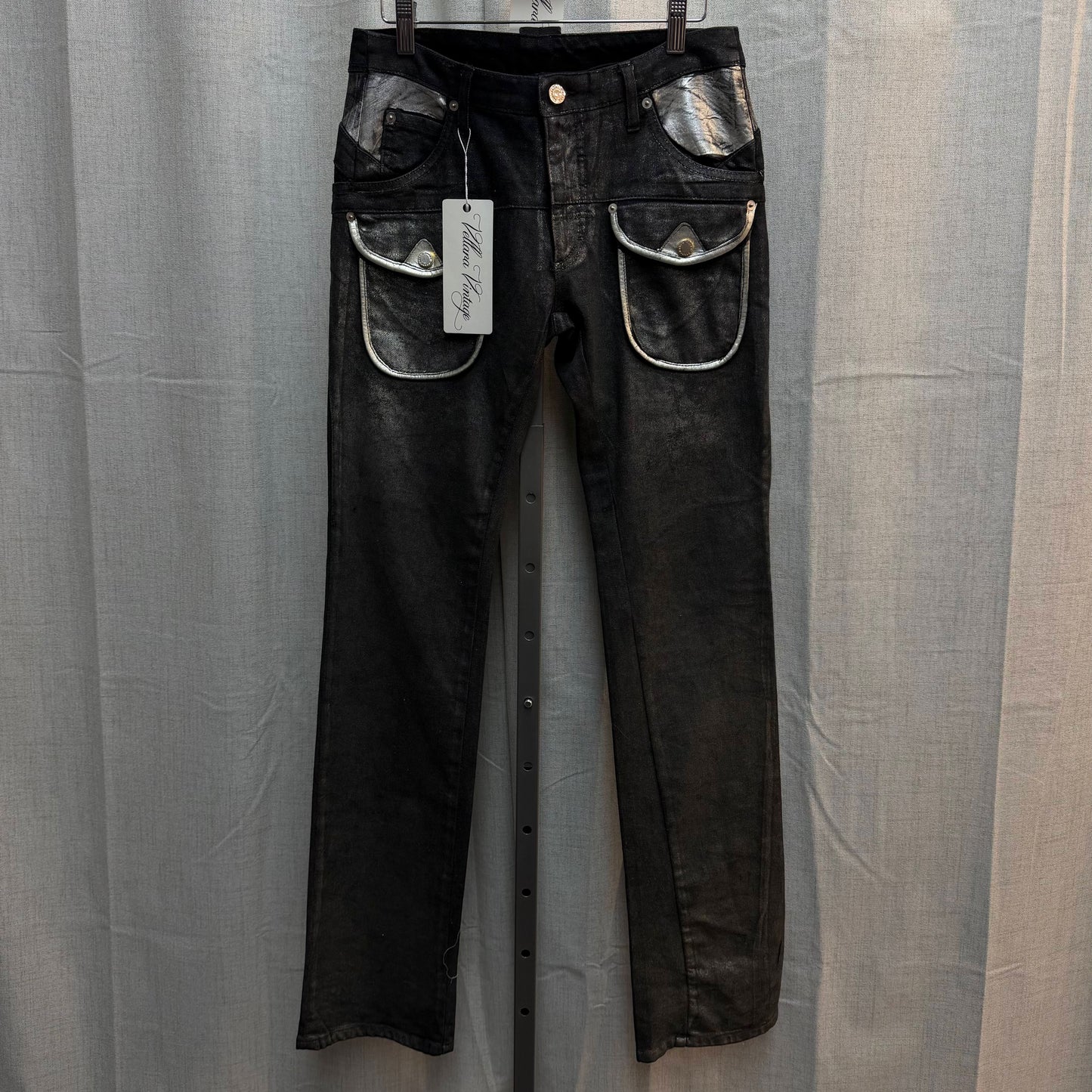 Gianfranco Ferre Waxed Slim Fit Jeans