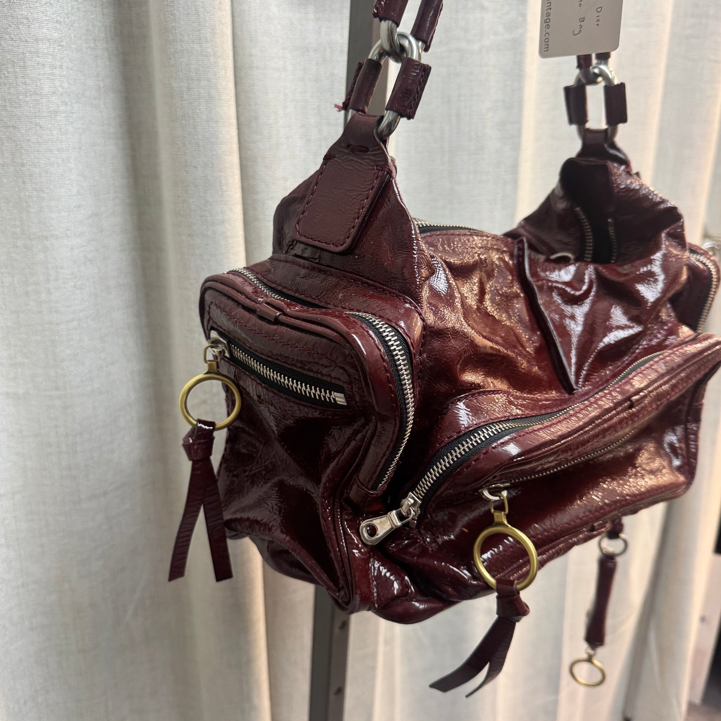 Chloé Burgundy Patent Leather Betty Bag