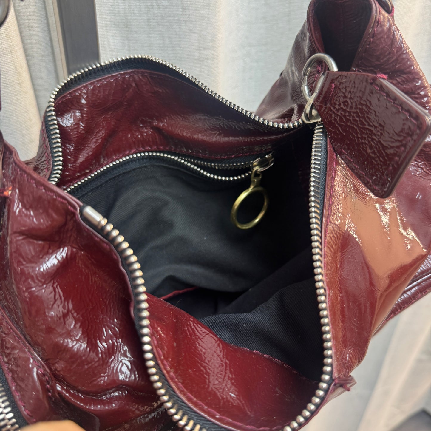Chloé Burgundy Patent Leather Betty Bag