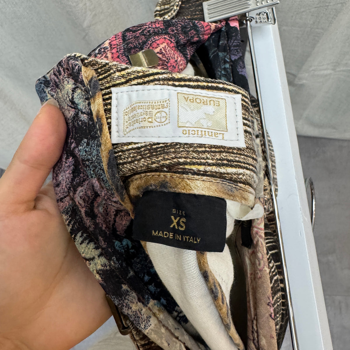Roberto Cavalli Brown Striped Belted Bootcut Pants