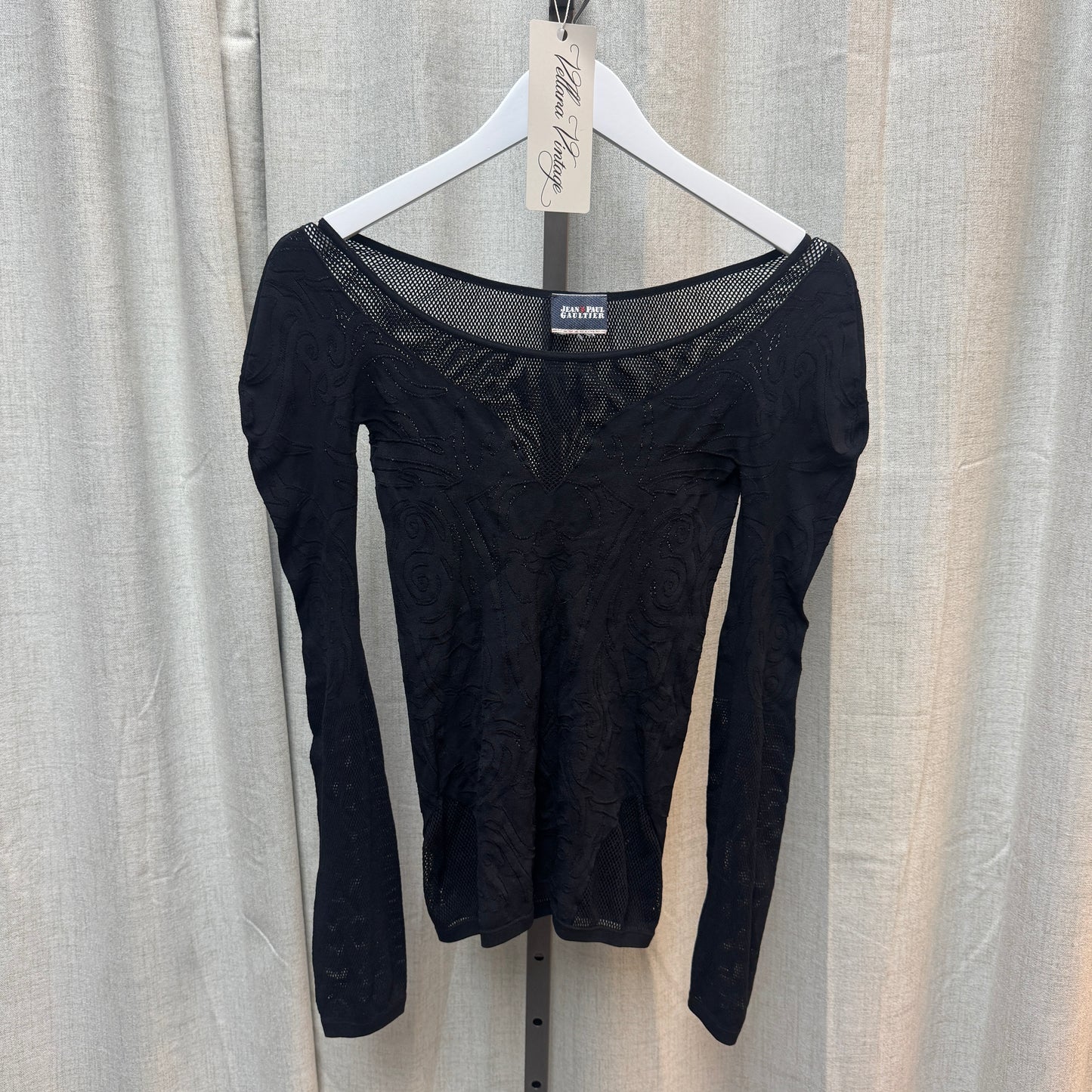 Jean Paul Gaultier Mesh Black Long Sleeve